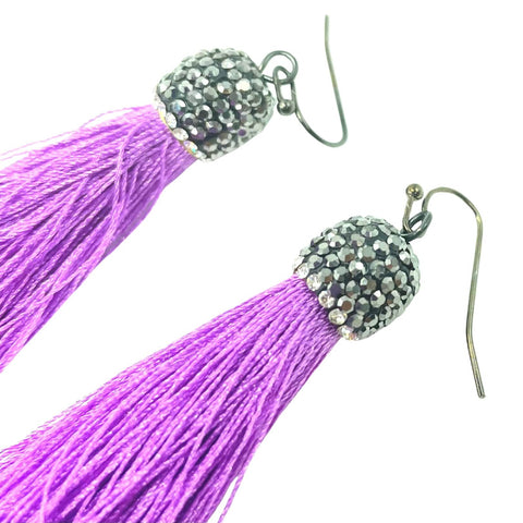 detail Amy Delson crystal earrings