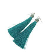 Amy Delson Green Tassel Earrings