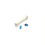 Pearla - Single Stranded Pearl Necklace With White Topaz, Blue Topaz, Amethyst Or Garnet Gemstone Clasp