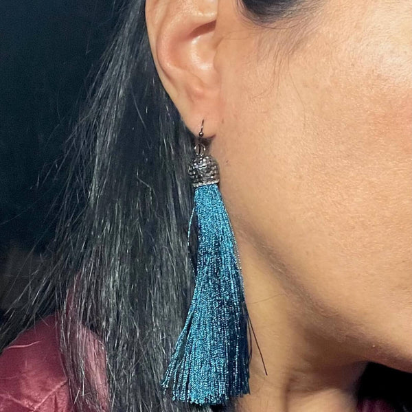 Amy Delson Green tassel earring