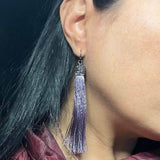 Amy Delson grey tassel earring