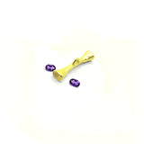 Pearla - Single Stranded Pearl Necklace With White Topaz, Blue Topaz, Amethyst Or Garnet Gemstone Clasp