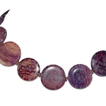 Belinda - Purple Laced Agate Necklace