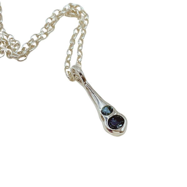 Amy Delson Sterling Silver Blue Topaz Pendant