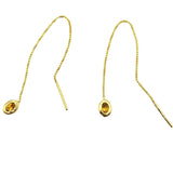 Thelma - Citrine Gold Threader Earrings