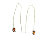 Amy Delson Citrine Silver Threader Earrings