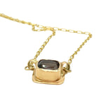 Serena - 14k Gold Bezel Set Smoky Quartz Necklace