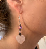 Amy Delson Jewelry Pink Quartz Heart Earring