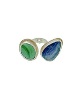 Amy Delson Jewelry Malachite Kyanite Ring in Sterling Silver