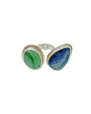 Amy Delson Jewelry Malachite Kyanite Ring in Sterling Silver