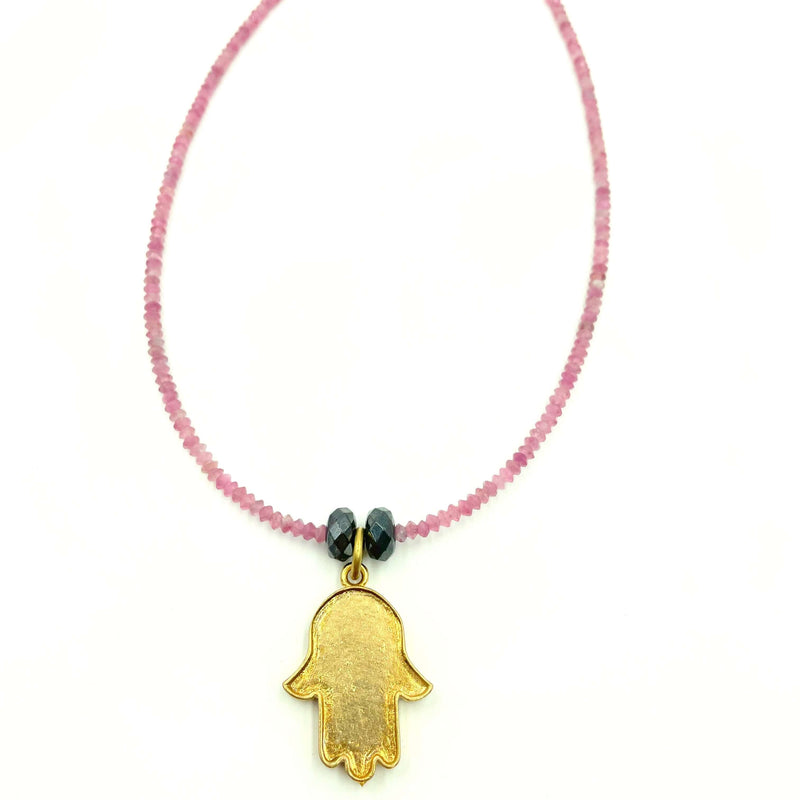 Back side of Amy Delson Hamsa necklace