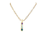 Amy Delson Ombre opulence pendant with blue topaz and purple amethyst and 18k gold vermeil