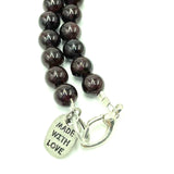 Amy Delson Garnet necklace Made with Love and Sterling Silver Clasp