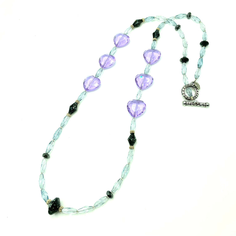 Amy Delson Prescilla Crystal Heart Necklace