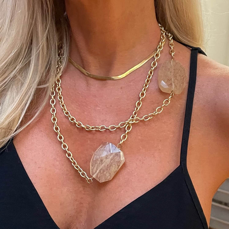 Amy Delson Jewelry Double Quartz Necklace